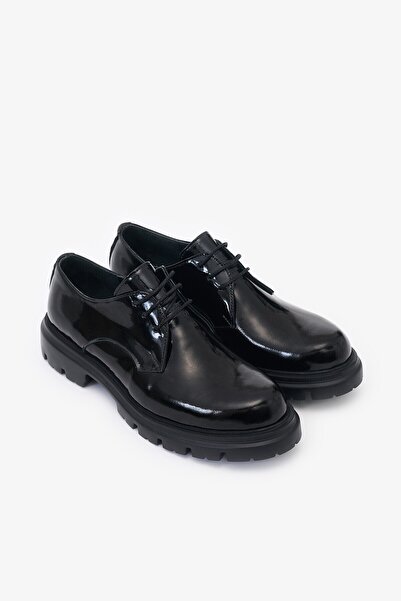 Louis Cardy Willow Siyah Rugan Hakiki Deri Kadın Loafer