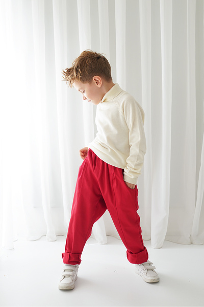 Catz Kids Kırmızı Gabardin Dikişli Carrot Pantolon