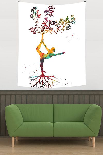 on the clouds Leaf-Opening Women's Tapestry - Roots-Feeding, Non-Proof Fabric Wall Cloth and Carpet