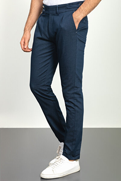 Mcr Чоловічі штани Slim Fit з плісировкою, сині - 38125.22K