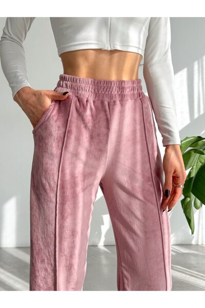 Gugus Βελούδινο Γυναικείο Φούτερ - Φαρδύ πόδι, Διπλές τσέπες