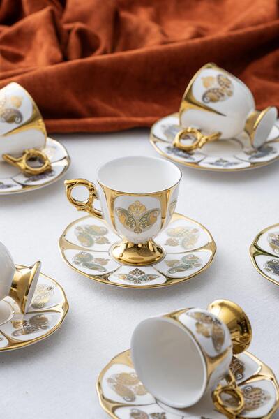 ACAR Reina 6 Kişilik Kahve Fincanı Takımı - 90 ml