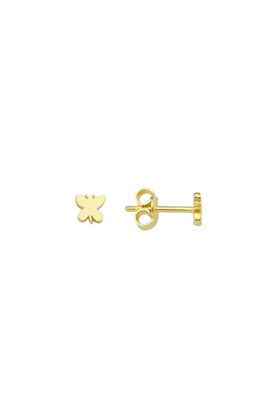 GOLDKUPE 14 Ayar Altın Küçük Kelebek Küpe 0,55 gr