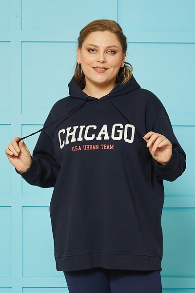 Büyük Moda ΦΟύτερ με κουκούλα CHICAGO PRINTED