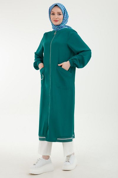 Armine TREND Wear with Elastic Sleeves, Pockets and Zipper Emerald 24Yt546
