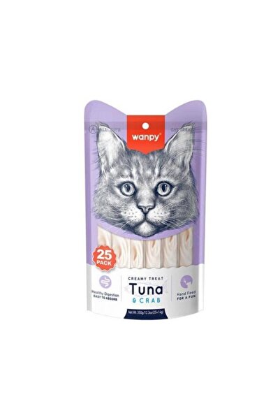Wanpy Ton Balıklı Ve Yengeçli Krema Kedi Ödülü 25*14 gr