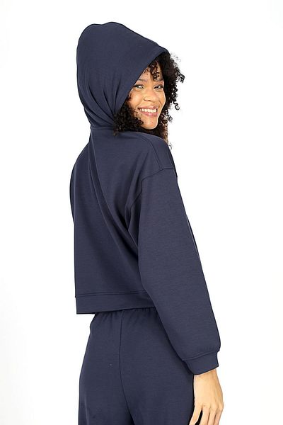Lee Cooper Дамски суитшърт с качулка в тъмносин цвят Nile