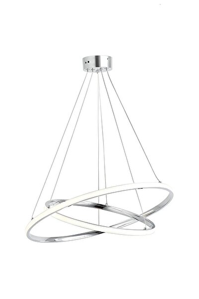 Lambadar İkili Halka Model Sarkıt Modern Led Beyaz Işık Ultra Power Led Avize Salon Mutfak Oda Ledli Avize