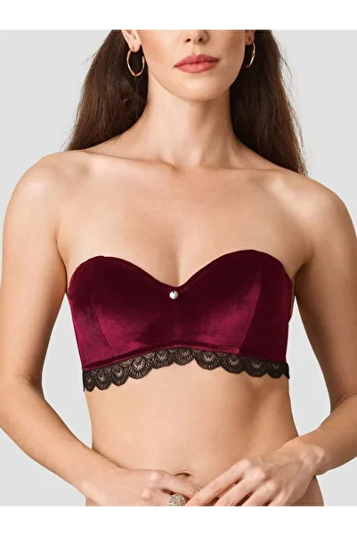 LİNOTTİ Straples Unpadded Velvet Bra Set Ales 4767