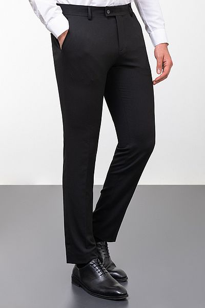 Mcr Straight Slim Fit Classic Men's Trousers Black - 38207.23K