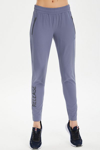bilcee Pantaloni de sport pentru exterior pentru femei Lycra albastră - picior slab 0734