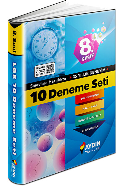 Aydın Yayınları Aydın 8. Sınıf Lgs 10 Deneme Seti