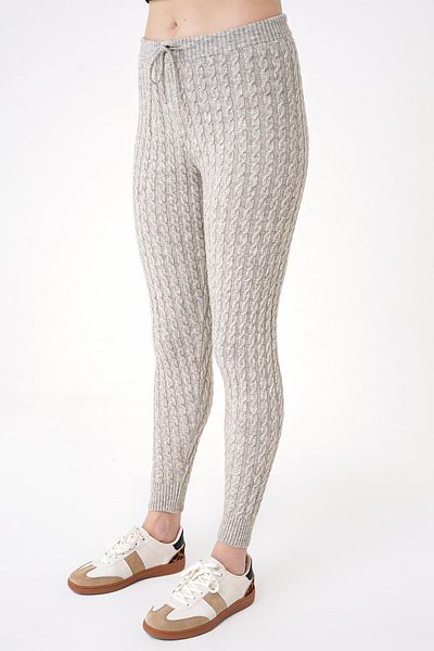 CHUBA Γκρι Soft Key Knitwear Γυναικείο κολάν - Πλεξούδα μαλλιών 25W3017