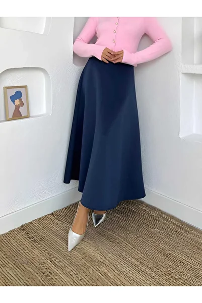 CNG MODA Fusta evazată Hijab din țesătură de scuba
