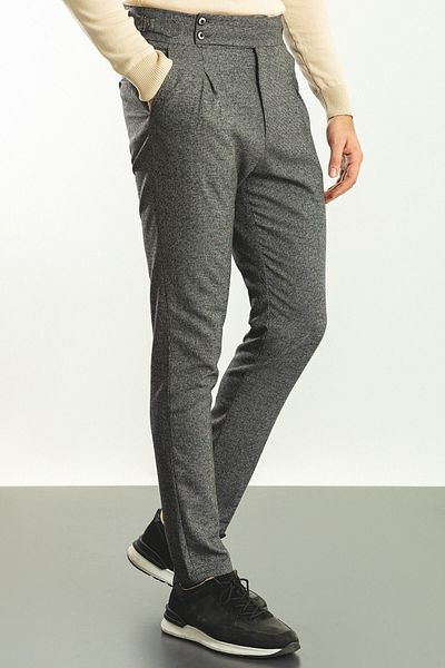 Mcr Pleated Slim Fit Men's Trousers Black - 38119.22K