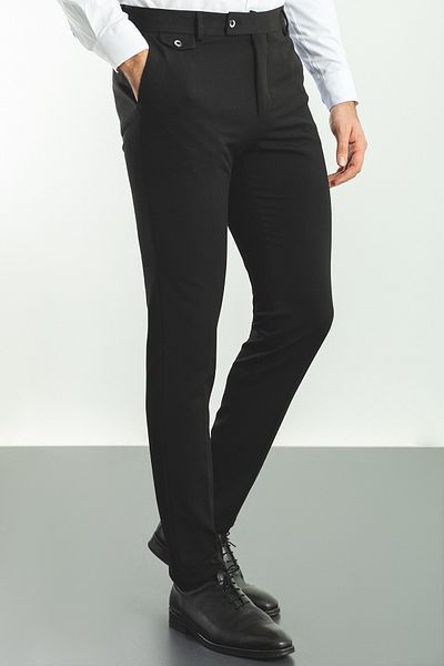 Mcr Ανδρικό παντελόνι Straight Slim Fit Classic Μαύρο - 38988.21k
