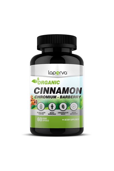 Laperva Organic Cinnamon-chromium-barberry, 60 Veggie Capsules, Supports Healthy Blood Sugar Levels.