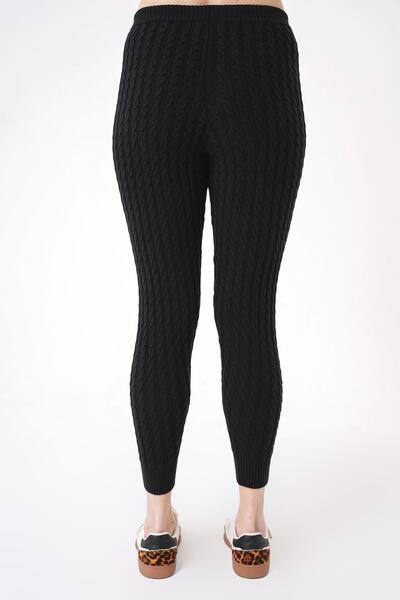 CHUBA Women's Hair Knit Soft Tuşe Knitwear Tights Black 25W3017