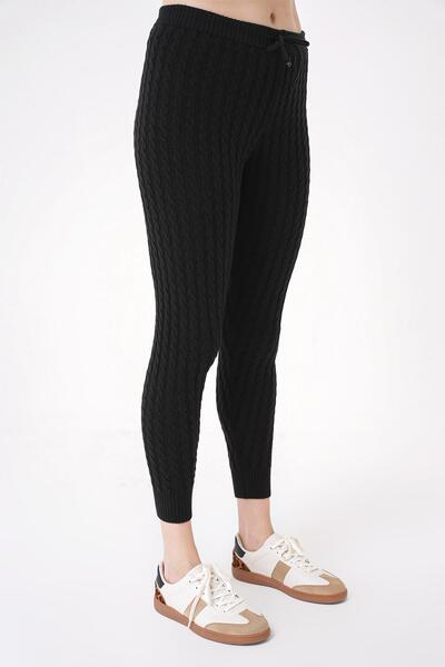 CHUBA Women's Hair Knit Soft Tuşe Knitwear Tights Black 25W3017