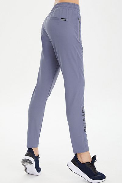 bilcee Pantaloni de sport pentru exterior pentru femei Lycra albastră - picior slab 0734