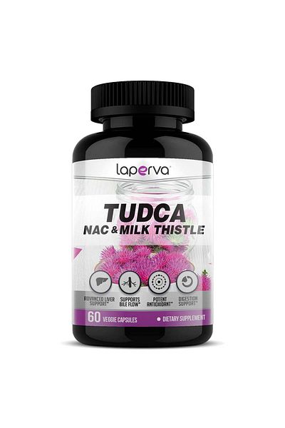 Laperva Tudca & Nac & Milk Thistle, 60 Veggie Capsules