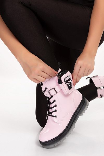 Ramer Κοριτσίστικες μπότες Candy Pink με λεπτομέρεια τσέπης με φερμουάρ