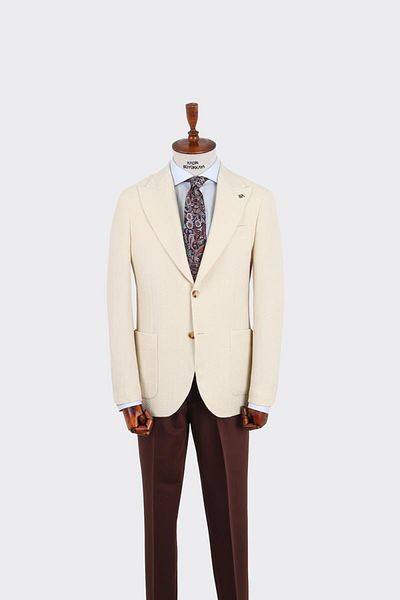 Kadir Büyükkaya Swallow Collar Men's Jacket-Kax5525S