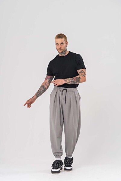 go gang own Плисиран широк шал Toji с еластична талия и крачоли