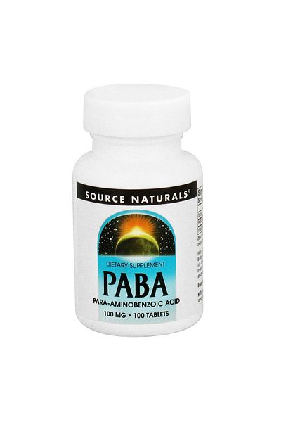 source naturals PABA , 100 mg, 100 Tablets