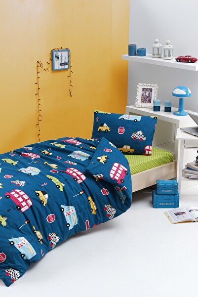 Eponj Home Paula Blue Single Easy-Iron Duvet Cover Set