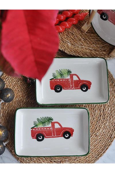 M'art Home مجموعة خدمة سيارات Love Cars المكونة من قطعتين للعام الجديد 2025