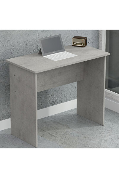 Mahmayi Modern MP1 Study Table 80x40 Plain Desk,Light Grey Chicago Concrete