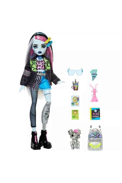 MONSTER HIGH Ana Karakter Bebekler HPD53 - Siyah Ceketli Frankie Stein Hxh73