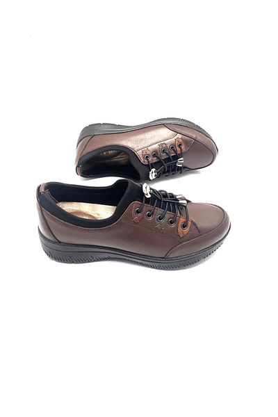 UMUT AYAKKABI Genuine Leather Full Orthopedic Comfortable Lightweight Women's Mother Shoes