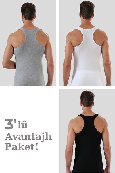 Arma Yıldız Ανδρικό βαμβακερό αθλητικό μονόχρωμο Rambo 3 Πακ