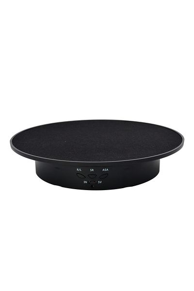 Choice Black Plush Electric Rotating Display Stand,7.87 Inch Base, 360° Adjustable Speed, Photography Jewel