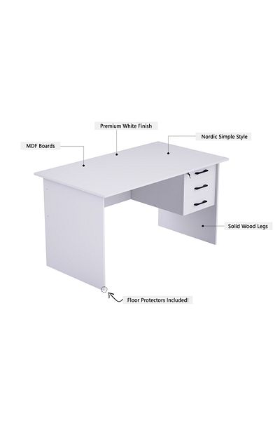 Mahmayi Office Desk for Home (White)
