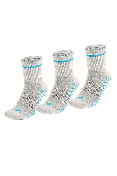 Bonny Silver Odor-Free Running and Walking Women's Saks Socket Silver Socks - Pack of 3