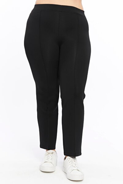 Zer Otantik Front Stitched Diving Large Size Trousers Black