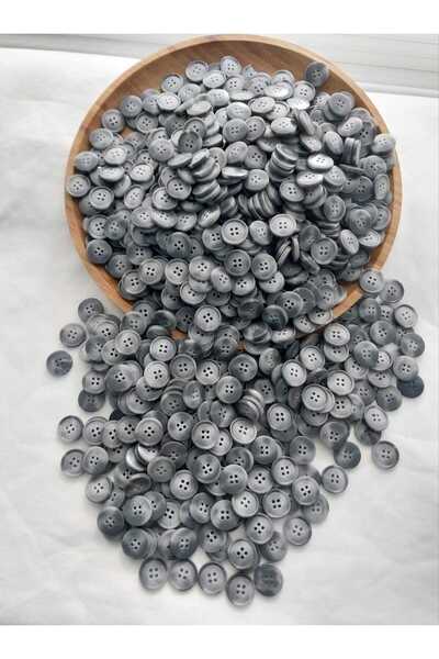 Tasarım زر بوليستر منقوش بلون أنثراسيت قطر 2 سم 20 قطعة.