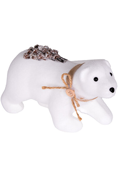 Herdekora Новорічна прикраса Місяць Білий 18x9x32 см.