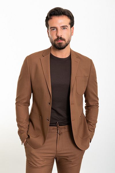 Mcr Costum de buzunar pentru bărbați, slim fit, cu șnur mono