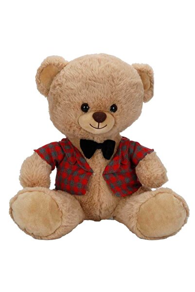 Genel Markalar Kıyafetli Peluş Ayı 32 cm - Papyonlu Peluş Ayı