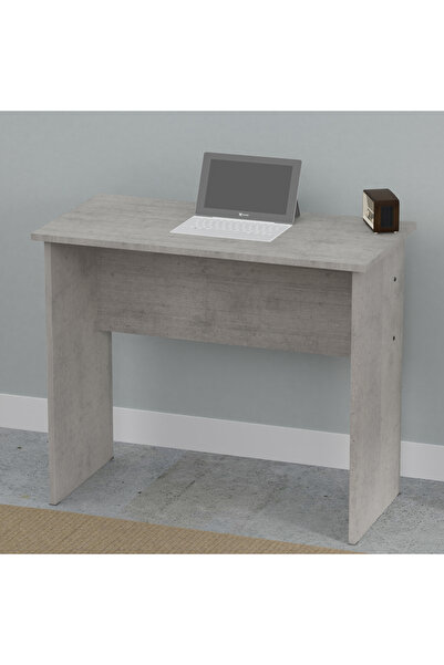 Mahmayi Modern MP1 Study Table 80x40 Plain Desk,Light Grey Chicago Concrete