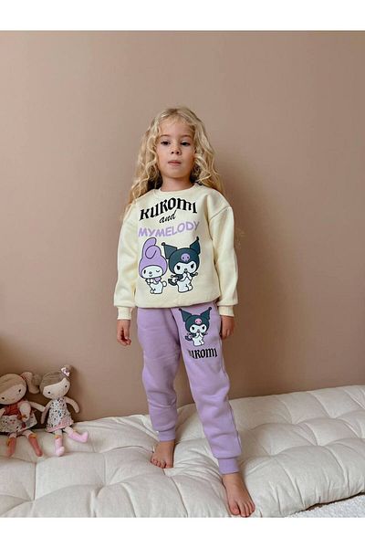 YİGİT BUTİK Character Printed Girl's Suit