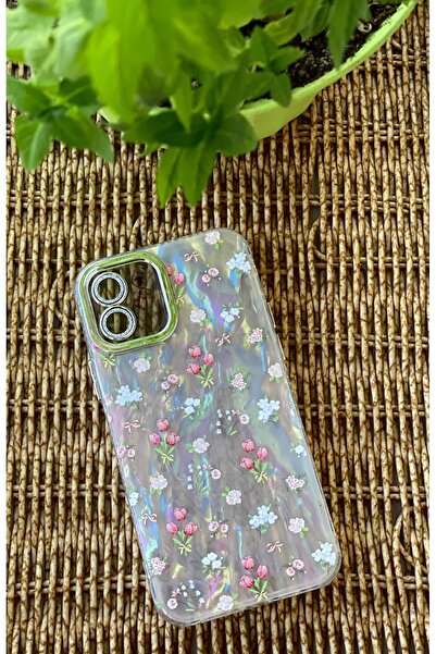 Mopal İphone 11 Gül lale çiçek  desenli silikon kılıf