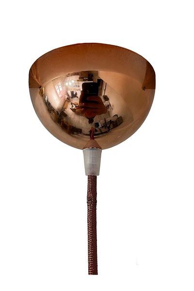 CONANA 70cm Plastic - Pendant Tulip Lamp Holder, Fabric Cable, Copper Color, Bulb Not Included