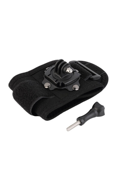 Choice حزام معصم عالمي أسود اللون قابل للدوران 360 درجة لكاميرا GoPro He