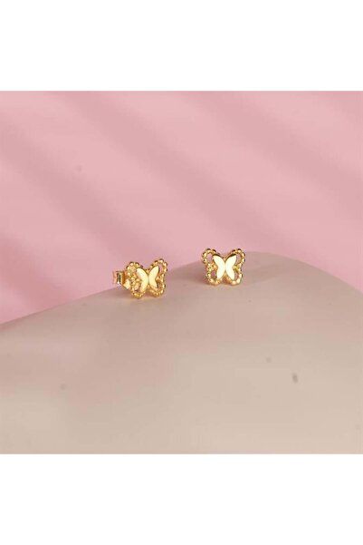 GOLDKUPE 14 Ayar Altın Kelebek Küpe 1,24 gr