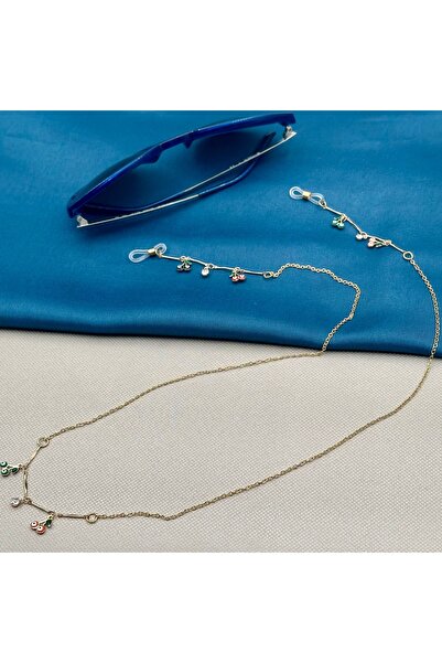 Opia Takı & Aksesuar Steel Evil Eye Beaded Cherry Glasses Rope